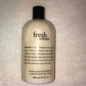 Set of unopened shampoo, shower gel, bubble bath.